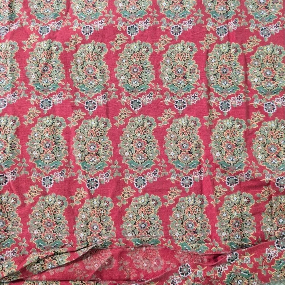 Pottery Barn King Duvet Cover Greta Bhotah Red Paisley Cotton Linen Blend Boho
